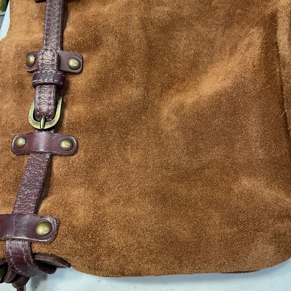 Free People Soren Bucket Bag, Brown Sienna Suede Crossbody Strap - Picture 6 of 16